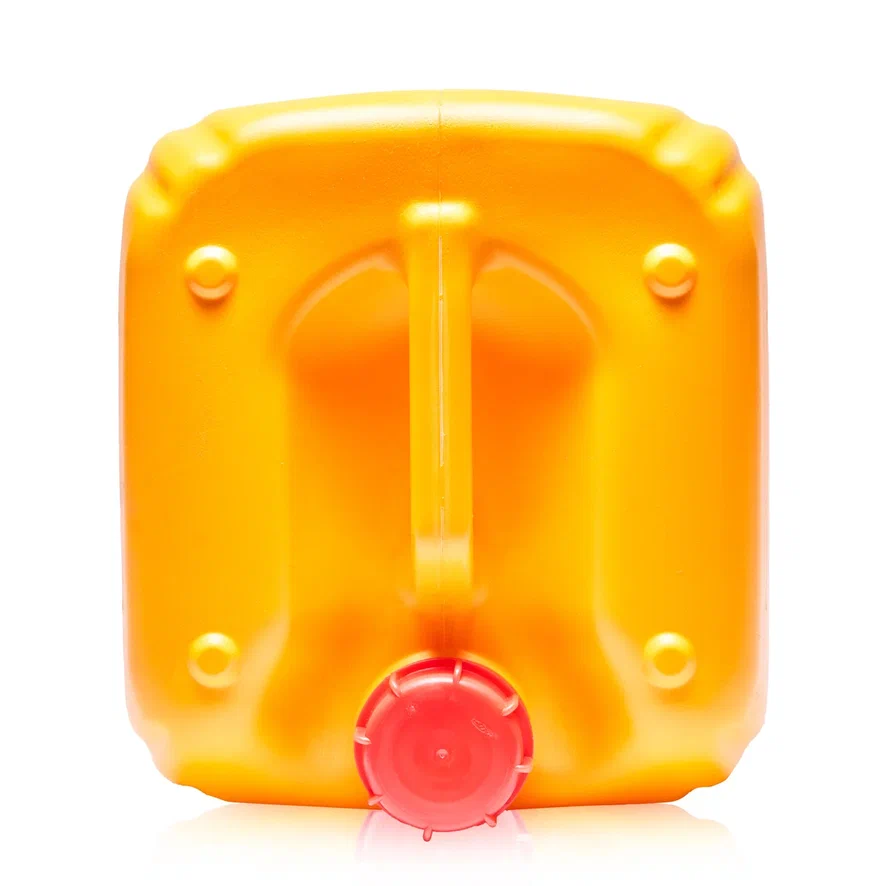 Моющее средство ХИТ кислотный 096 в желтой канистре — вид сверху